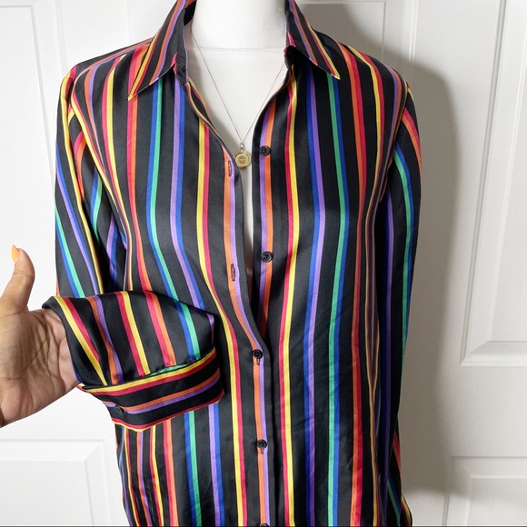 Jones New York Stripe Button Down Shirt (S) - Picture 3 of 8